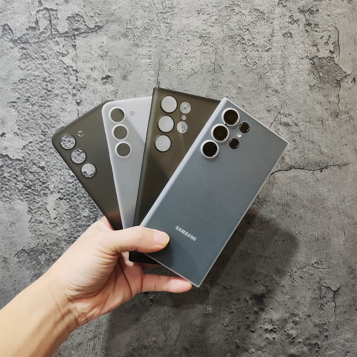 S24ultra Ultra-thin PPNon-yellowing Suitable For Samsung S23 Mobile Phone Case Frosted Hard Shell Plus Transparent S22