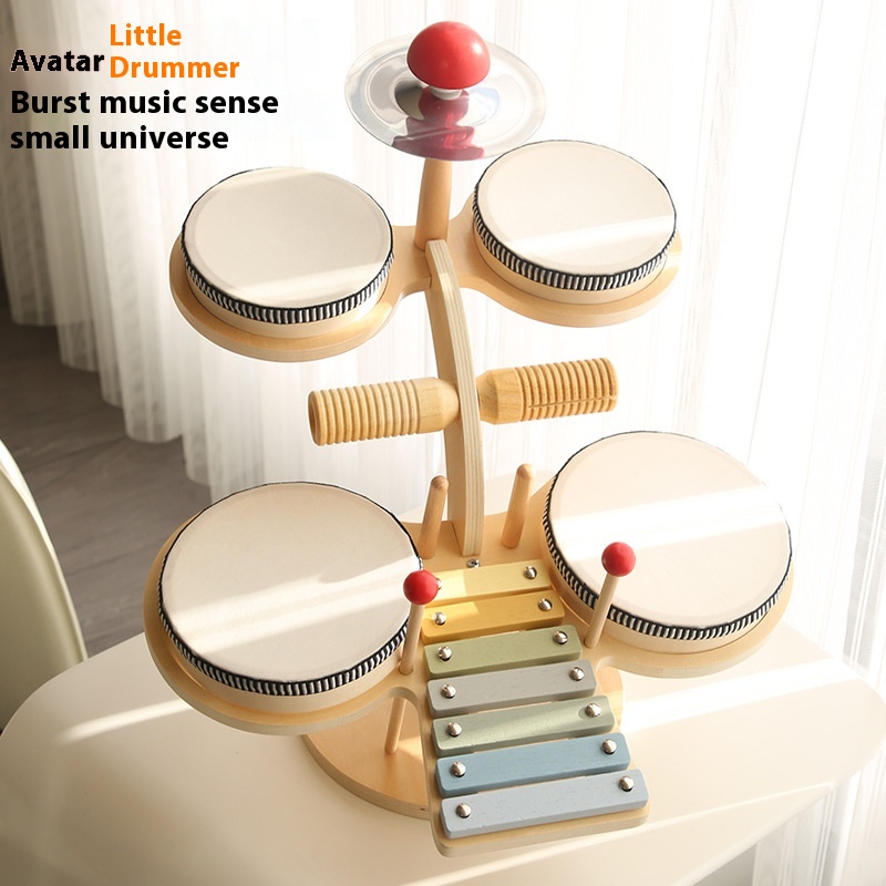 Wooden Early Childhood Education Beginner Percussion Music Table Children's Piano Drummer Drum Children's Musicaltrument Educational Toys