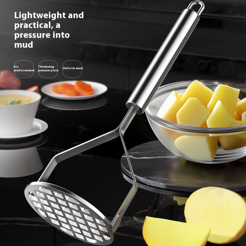 Mashed Potato Pressing Tool Stainless Steel Crushing Mashing Baby Food Purple Sweet Potato Yam Pressing Mud Colander Tool