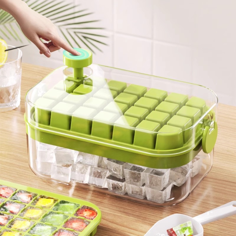 Ice Cube Mold Household Food Grade Ice Cube Cube Maker Ice Cream Storage Box Artifact