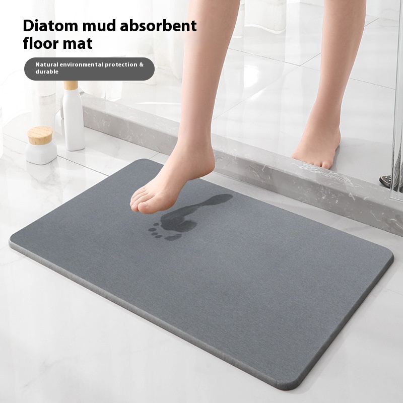 Diatom Mud Hard Foot Mat Bathroom Anti-slip Mat Water-absorbing Quick-drying Bathroom Toilet Diatom Soil Mat Diatom Soil Foot Mat
