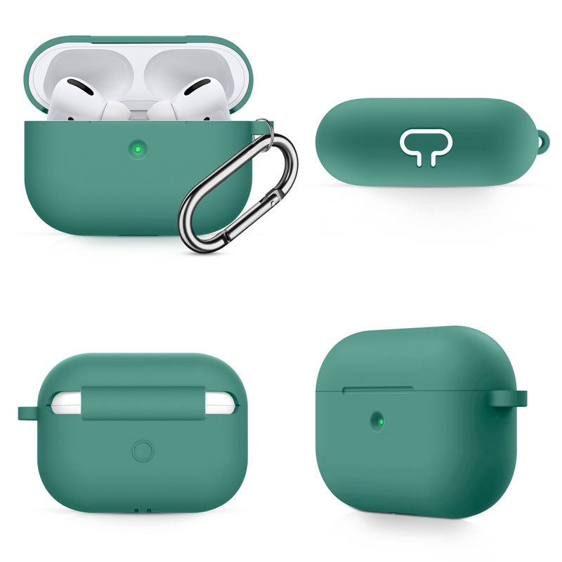 Thick Silicone One-Piece Dustproof Earphone Case For Air Pods Pro,Shockproof Bluetooth Protective Cover Compatible With Apple Phones