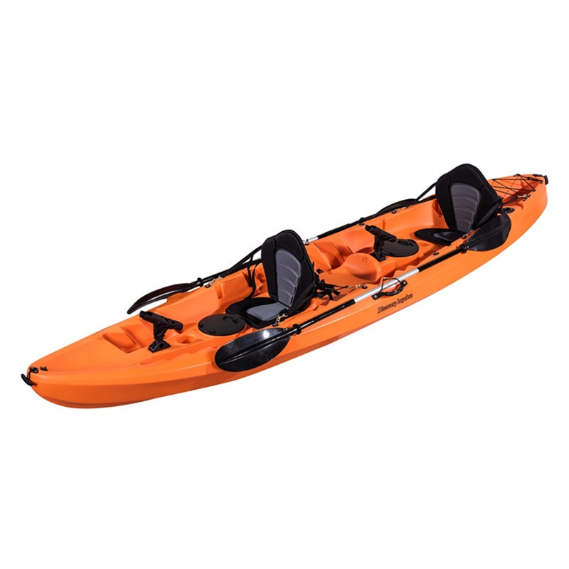 Plastic Hard Boat Thickened Three-person Leisure Boat Canoe Rowing Double Kayak Fishing Boat