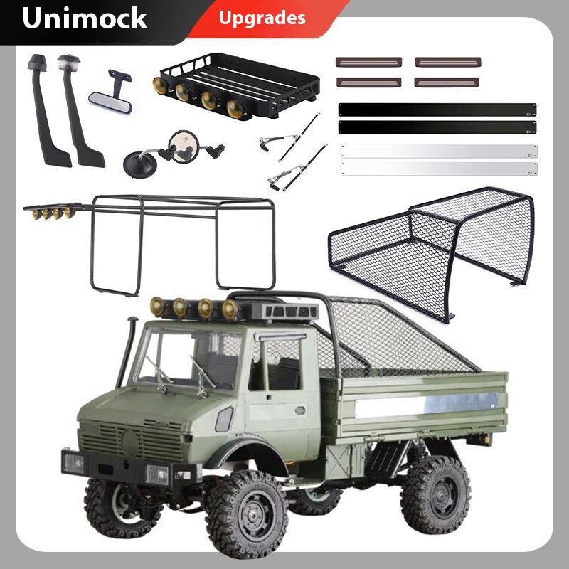 Landa Unimog P06 Model Metal Modification Upgrade Parts Tire Rear Bucket Toy Remote Control Car Accessories