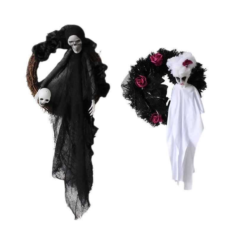 Halloween White Ghost Hanging Ghost Festival Horror Party Garland Hanging Haunted House Decoration Props