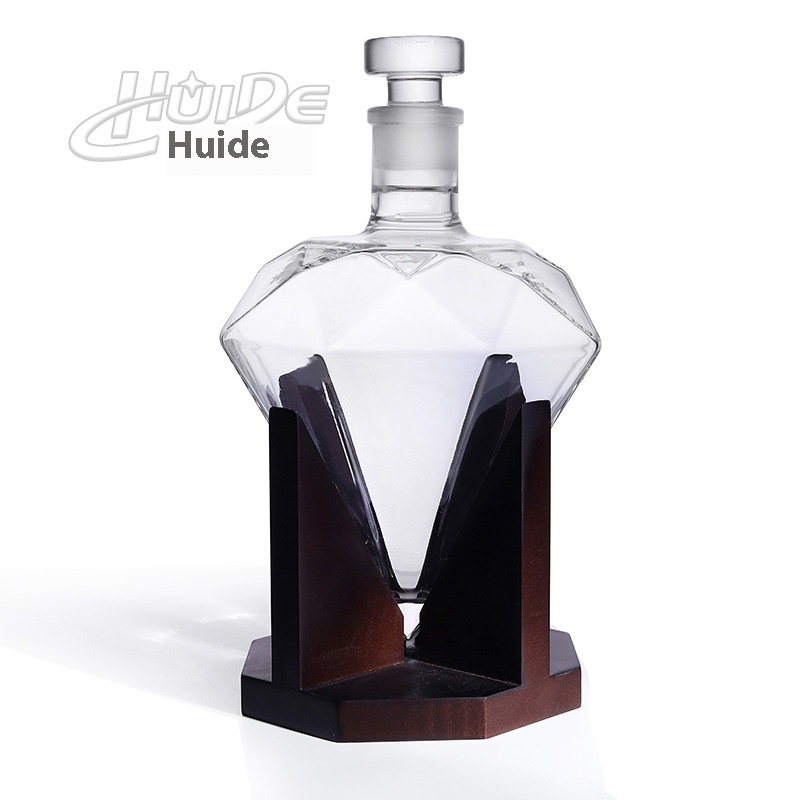 Whiskey Wine Set Diamond Type Decanter High Borosilicate Glass Wine Dispenser Craft Wine