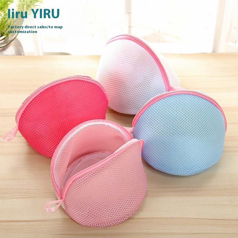 Direct Purchase Underwear Washing Bag Thickened Sandwich Hemispherical Laundry Bag Triangular Mesh Bra Laundry Bag