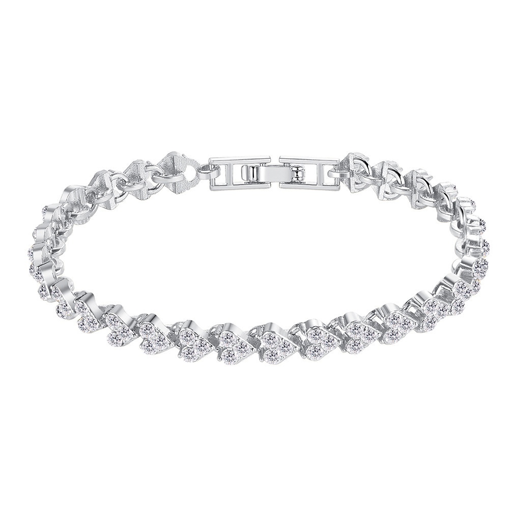 Exquisite Luxurious Roman Crystal Bracelet,Diamond-set Full Diamond Bracelet