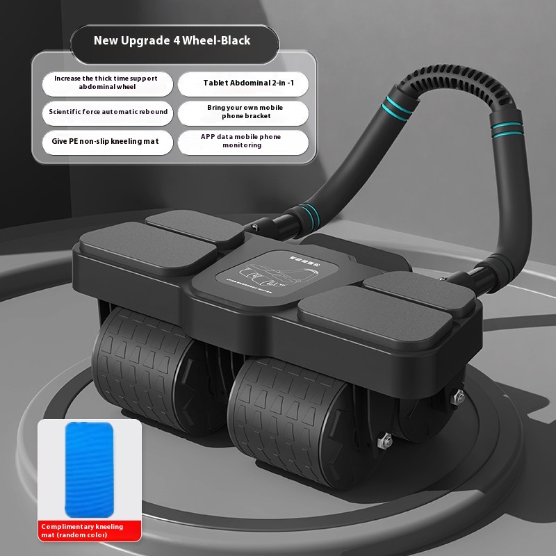 Four-wheeled Abdominal Wheel With Automatic Rebound Home Slim Belly Curling Abdominal Muscle Vest Line Training Fitness Equipment