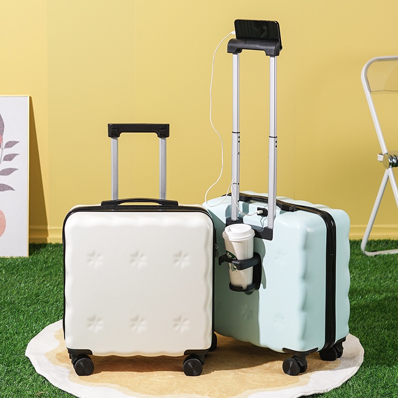 18-Inch Carry-On Luggage-Multifunctional,Lightweight,Rechargeable Suitcase With Lock