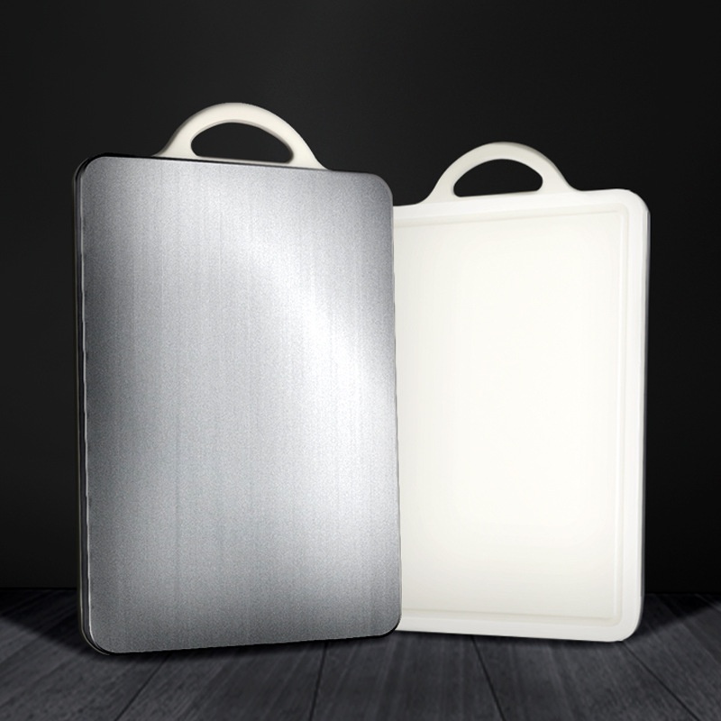 HSMildew-proof304 Stainless Steel PPPlastic Double-sided Cutting Board Multi-purpose Classification Cutting Board Chopping Board Rolling Board