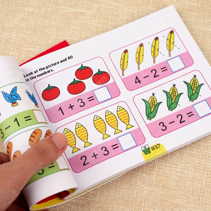 Middle Class Children's Exercise Book Literacy Book Children's Literacy Mathematics English Pinyin Enlightenment Kindergarten Small Class Teaching Materials