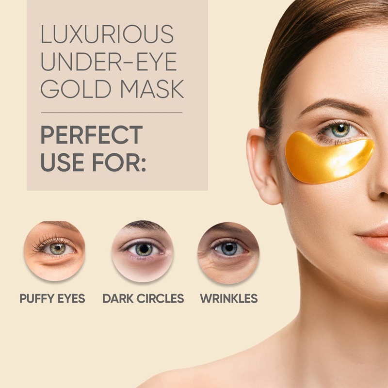 GOLDEYEMASK-Hydrating Eye Patches With Gold,Reduces Eye Bags And Fine Lines,Moisturizes And Brightens The Under-Eye Area.
