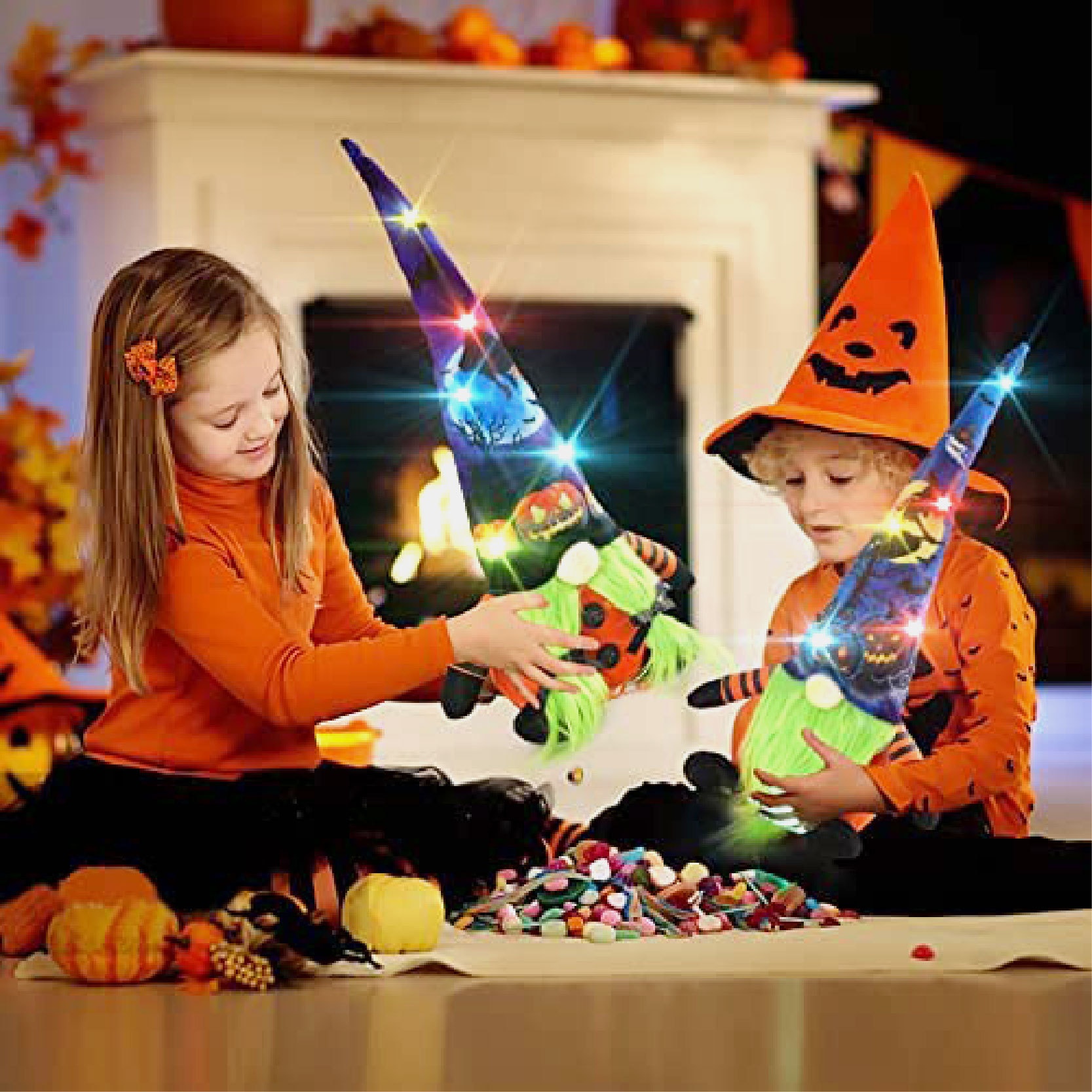 Halloween Luminous Party Props Ghost Festival Fabric Lighting Children's Day Faceless Doll Decoration Ornaments