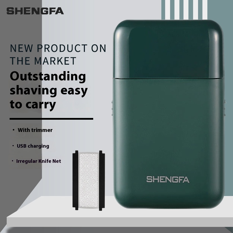Electric Shaver,Rechargeable Rotary Mini Razor For Men,Single Blade,Washable,Portable Card-Style Beard Trimmer