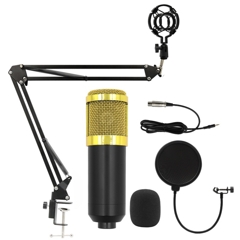 BM800 Condenser Microphone-V8 And V8 SSound Card Set For Smartphones And Computers,Ideal For Kuaishoustreaming Equipment,Complete With Accessories For Professional Audio Streaming And Recording.