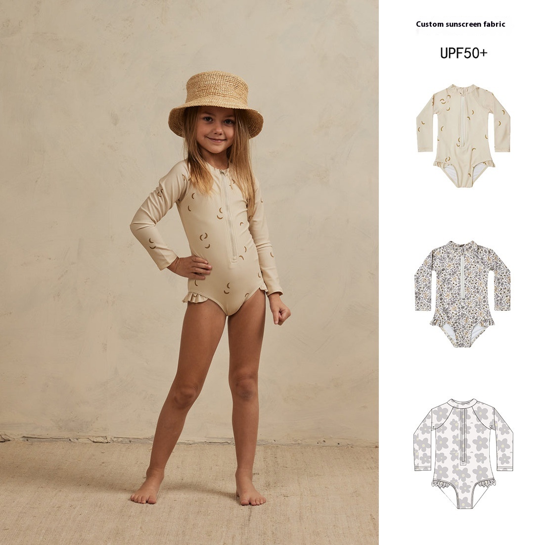 Little Girl Floral One-piece Swimsuit Girls Baby Sunscreen Quick-drying Children's Swimsuit Baby Swimsuit