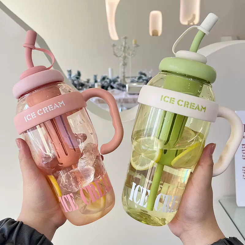 Water Cup Summer Cool Cup Kettle Outdoor Large Capacity Portable High-value Straw Cup Summer Women's Advanced Ice Cup