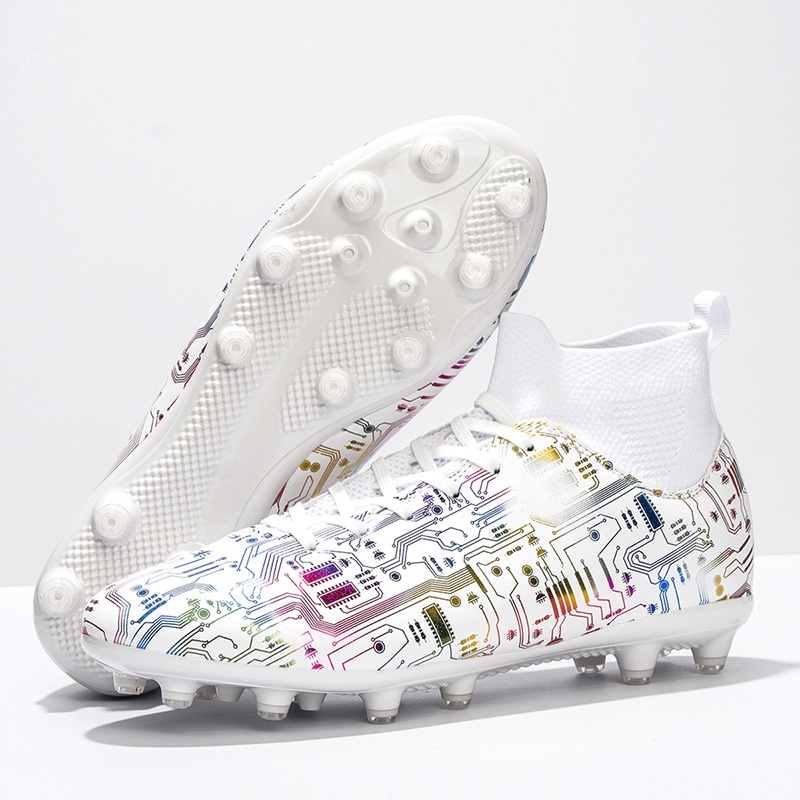 Autumn High-top Football Shoes Broken Nails Long Nails Camouflage Children's Professional Training Shoes Ten Colors Football Shoes