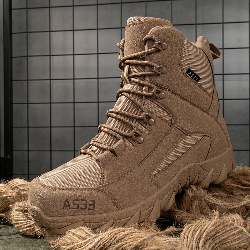 Four Seasons Training Single Boots Large Size Men's Outdoor Special Forces Combat Training Boots High Top Delta Field Boots Men