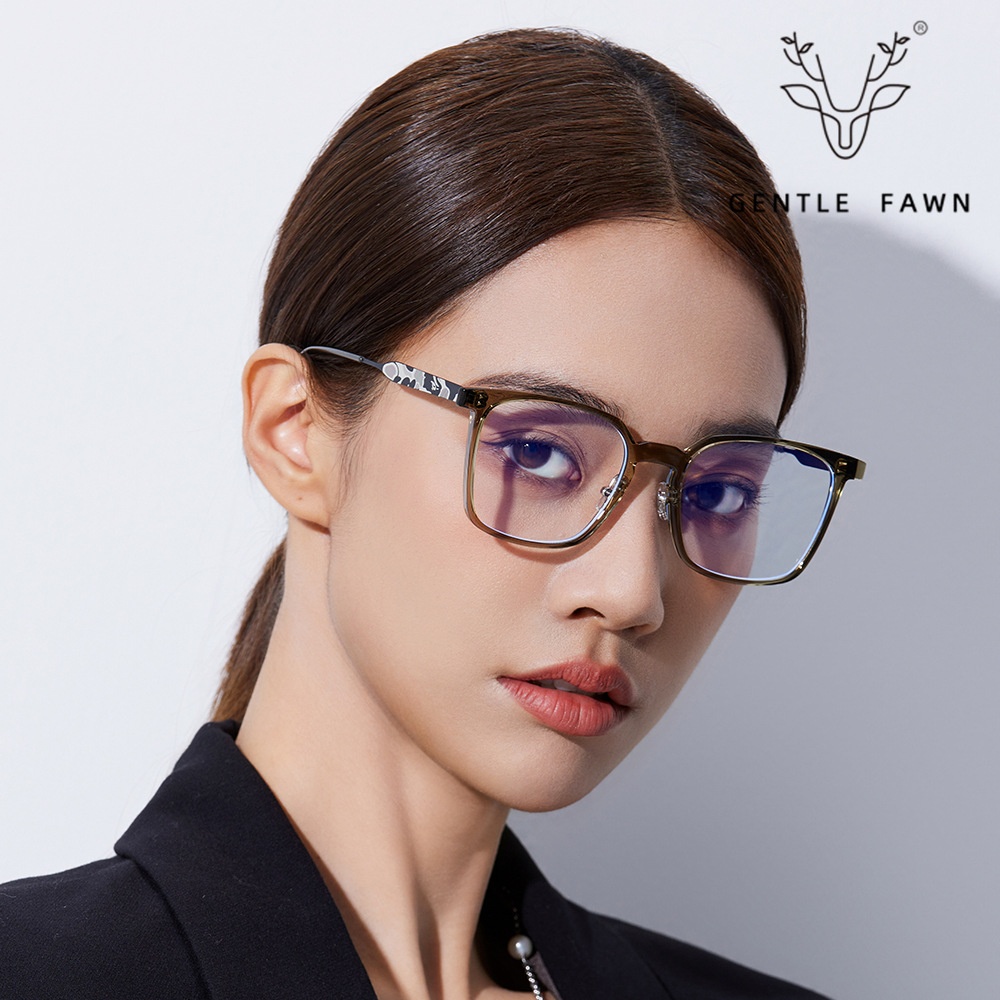 S1235 TRFrame Metal Leg Optical Frame Anti-blue Light Glasses European And American Fashion Square Frame Can Be Matched With Myopia