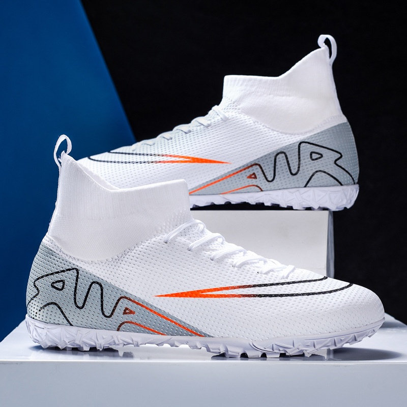 High-top Soccer Shoes Men's And Women's Soccer Shoes Professional Long-spike Soccer Shoes Broken-spike Soccer Training Shoes