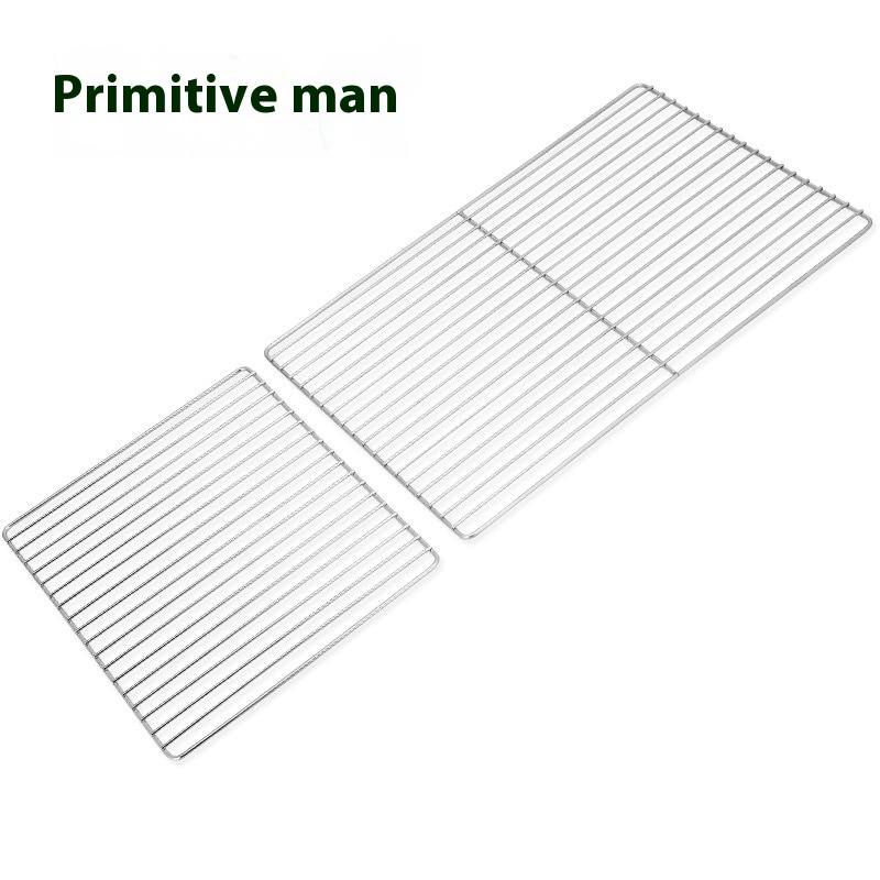 Primitive Barbecue Net Stainless Steel Rectangular Grid Grill Rack Tool Outdoor Utensils Supplies Oven Accessories