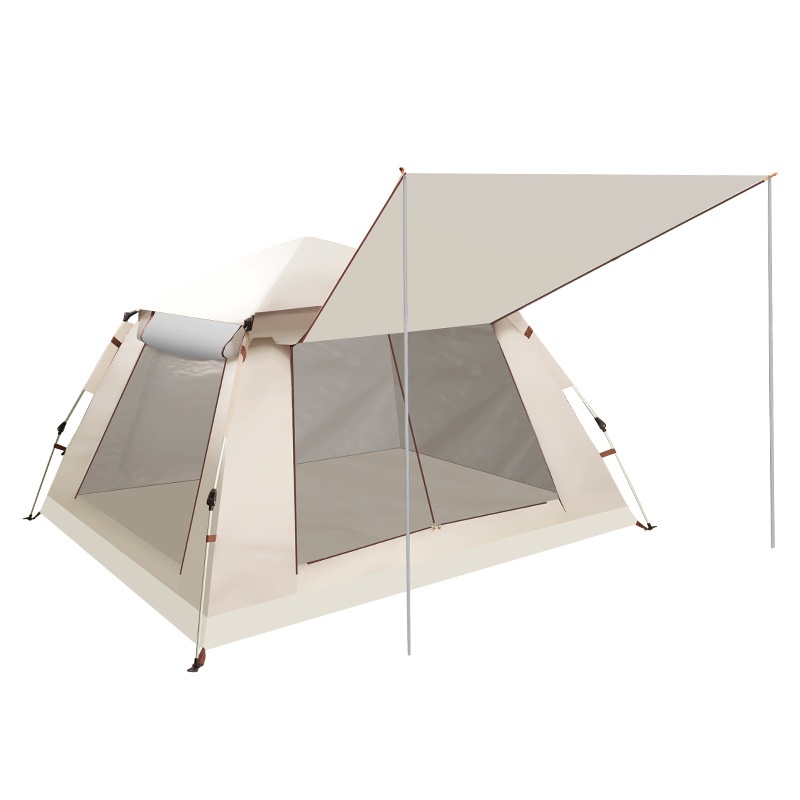 Tent Outdoor Fully Automatic Rainproof And Moisture-proof Portable Folding Wild Camping Tent Supplies Equipment Silver Coated Sunscreen