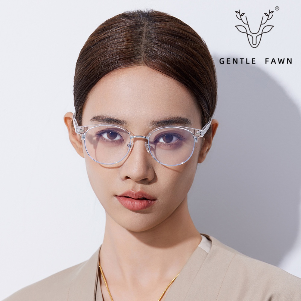 K8050 Round Frame Flat Glasses Anti-blue Light Men And Women Plain Makeup All-match Frame Glasses Temperament Slim Glasses Frame