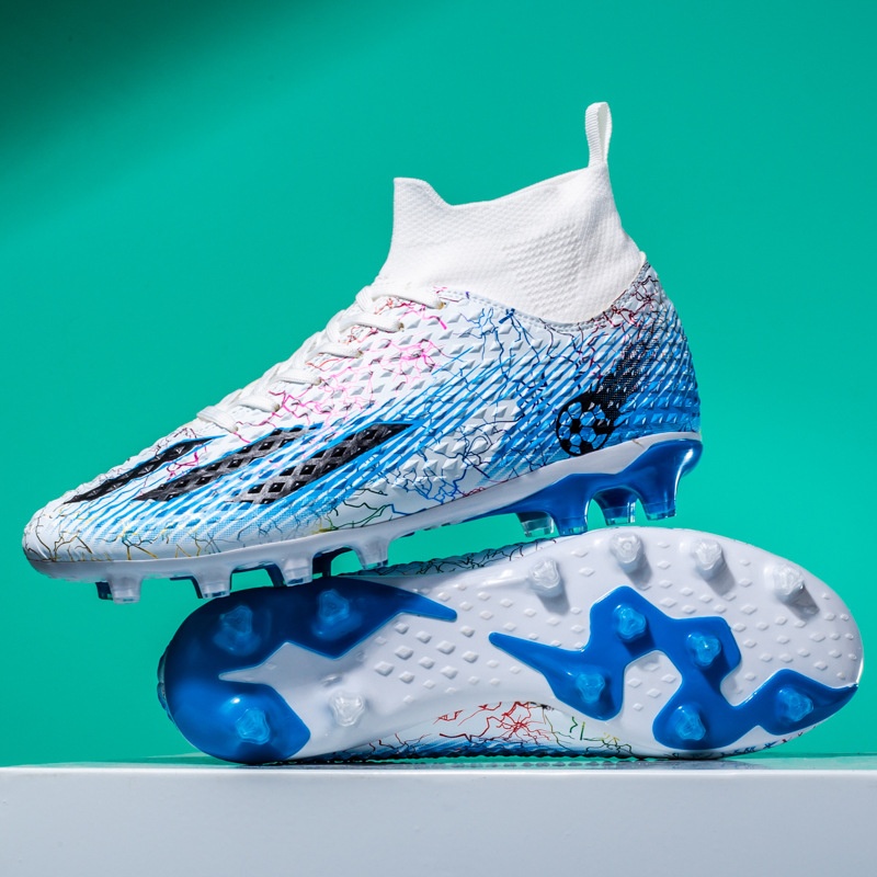 Foreign Orders Football Shoes For Boys High Top Long Nail Broken Nail Student Grass Training Competition Sports Shoes