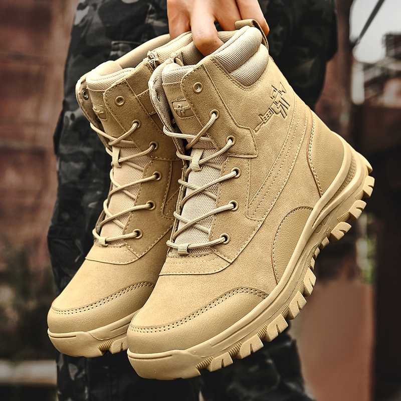 Military Boots Men's Large Size Land Combat Boots Combat Hiking Shoes Outdoor Hiking Tactical Boots Military Boots Training Boots Desert Boots