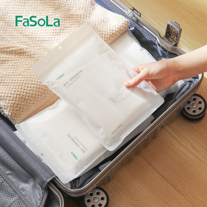 Fa So La Travel Disposable Travel Hotel Portable Disposable Enlarged Thickened Bed Sheet Quilt Cover Pillowcase