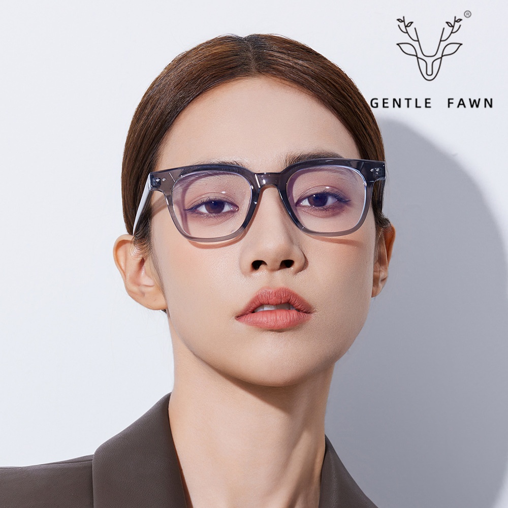 K9104's Square Frame Can Be Matched With Myopia Glasses Frame Women's Fashionable TRPlate Foot Anti-blue Light Flat Glasses Frame