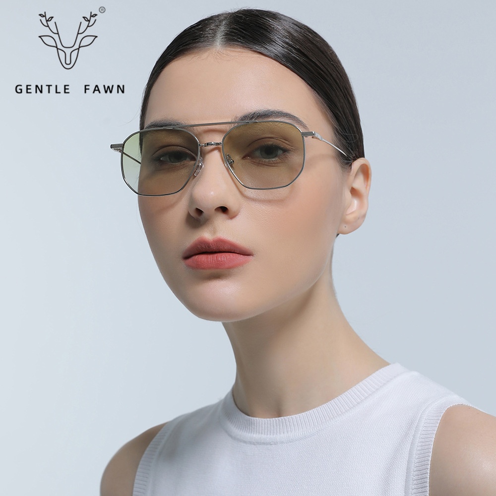 S31728 Style Metal Square Frame Polarized Sunglasses Men's Anti-ultraviolet Sunglasses Anti-blue Light Flat Glasses Frame Women