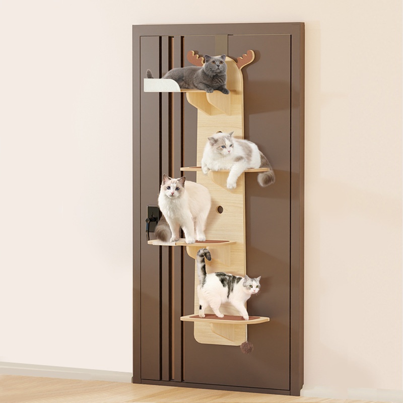 Convenient Door-mounted Cat Climbing Rack Cat Scratching Board Integrated Cat Rack Wall-mounted Jumping Platform Door Wall-mounted Cat Supplies