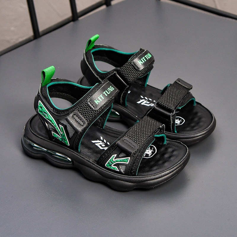 Boys Sandalsy Brand Summer Anti-slip Primary School Students Beach Shoes Velcro Children's Versatile Casual Shoes
