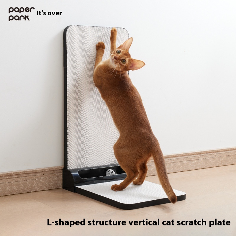 Cat Scratching Board Vertical L-shaped Wear-resistant And Non-chip-shedding Cat Cat Toy Protect Sofa Cat Claw Board Pet Toy