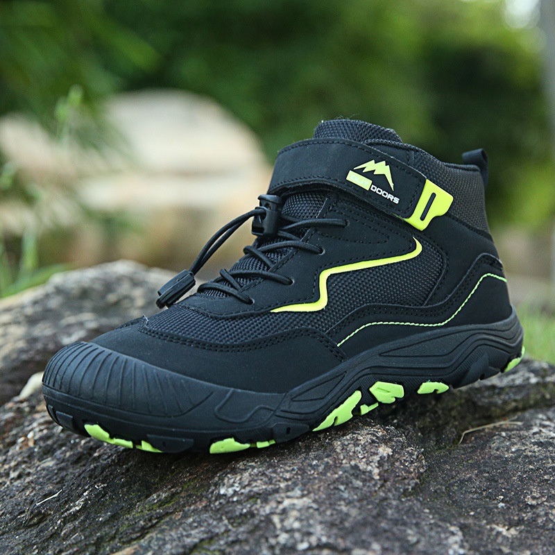Children's Shoes Outdoor Sports Shoes Autumn And Winter Children's High-top Shoes Medium And Large Children's Hiking Shoes Running Shoes