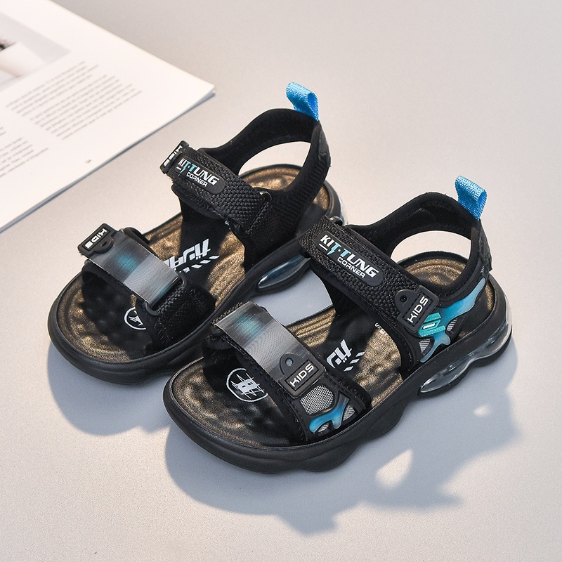 Children's Sandals Summer Medium And Large Children's Versatile Casual Shoes Non-slip Open Toe Velcro Boys'Beach Shoes