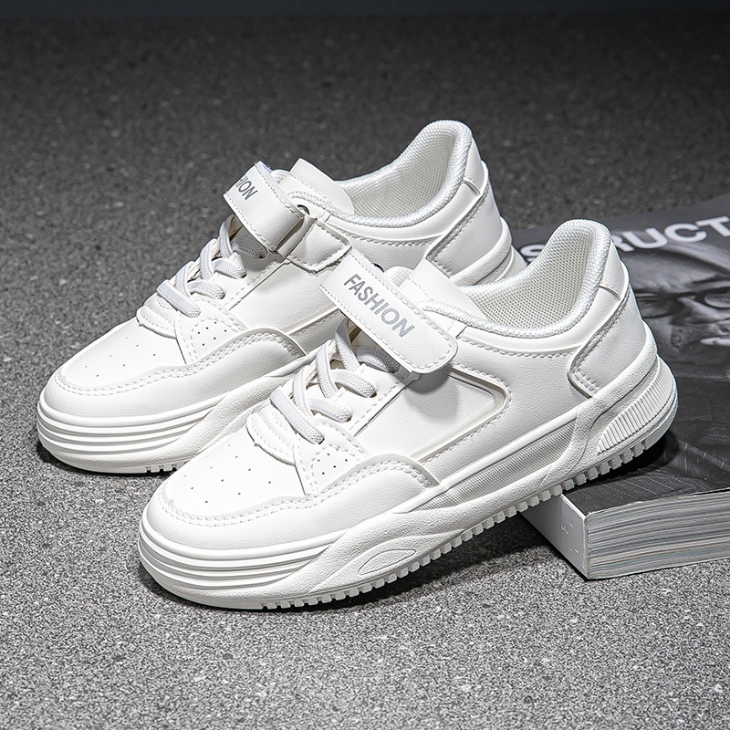 Spring And Autumn Boys'Sneakers Soft-soled Children's White Shoes White Sports Shoes Medium And Large Children's Girls'Casual Shoes