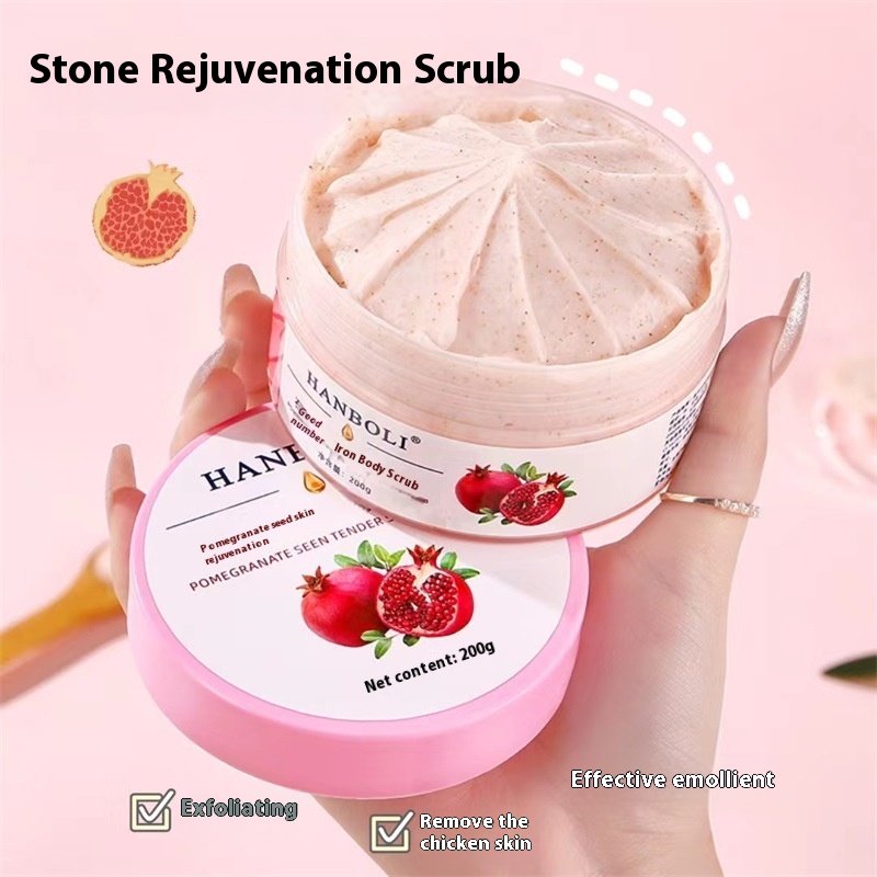 Hanboli Pomegranate Seed Rejuvenating Body Scrub Cleansing Skin Light Fragrance Scrub