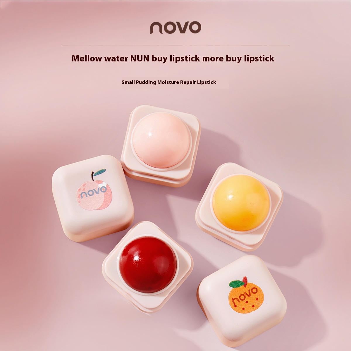 NOVOSmall Pudding Moisturizing Repair Lip Balm Nourishing Warm Change Lip Balm Moisturizing Lip Student Lipstick Primer