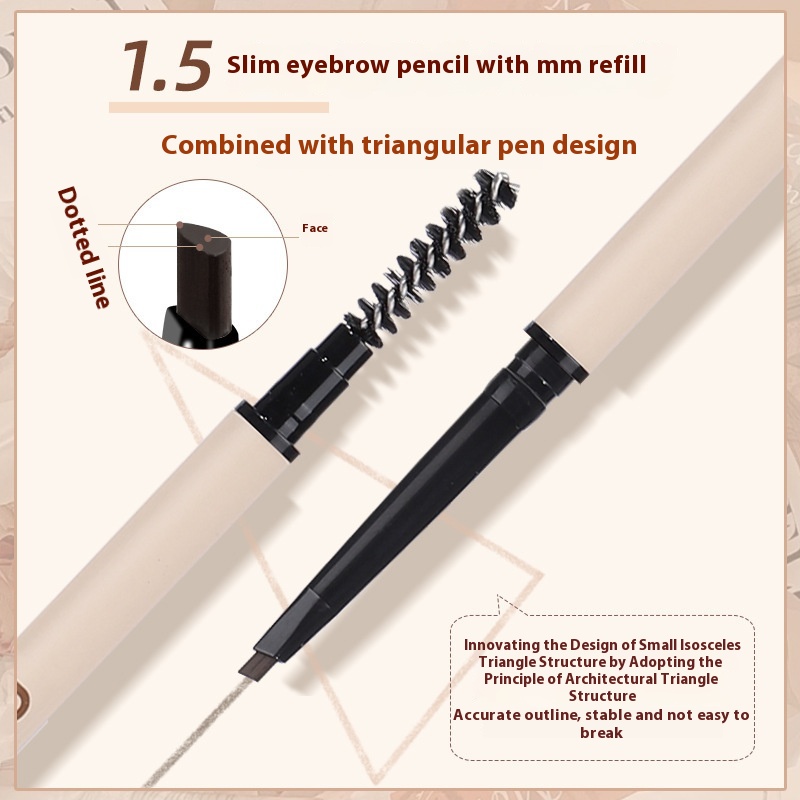 NOVOMakeup Fine Mist Eyebrow Pencil Natural Root Distinct Waterproof And Sweat-proof Non-smudge Double-headed Eyebrow Pencil