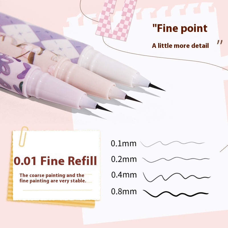 NOVODouble Pupil Water-cutting Ultra-fine Eyeliner Liquid Pen Waterproof Non-smudged Lower Eyelashes Eyeliner5895