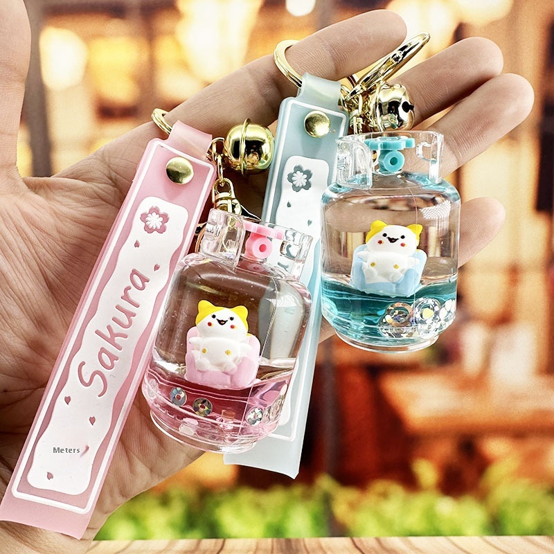 Oil-infused Floating Sofa Cat Gas Tank Keychain Girl High-end Ladies Acrylic Niche Design High-end