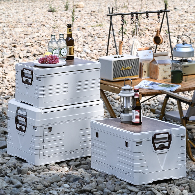 Xingyou Outdoor Camping Storage Box Trunk Folding Picnic Storage Box Car Wooden Cover Storage Box