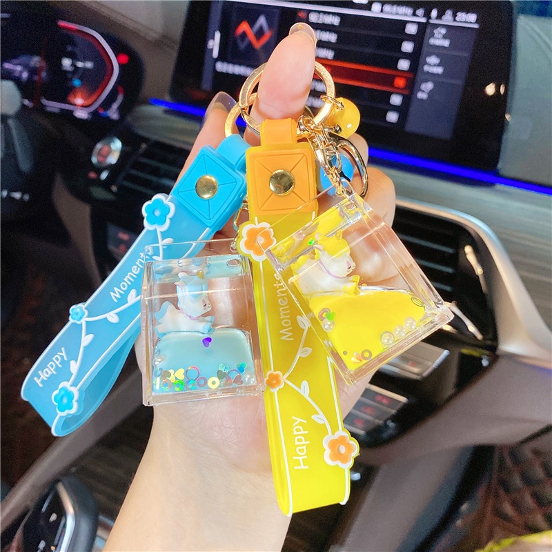 Creative Cute Unicorn Floating Bottle Keychain Student Schoolbag Pendant Couple Net Celebrity Exquisite Drift Bottle Pendant