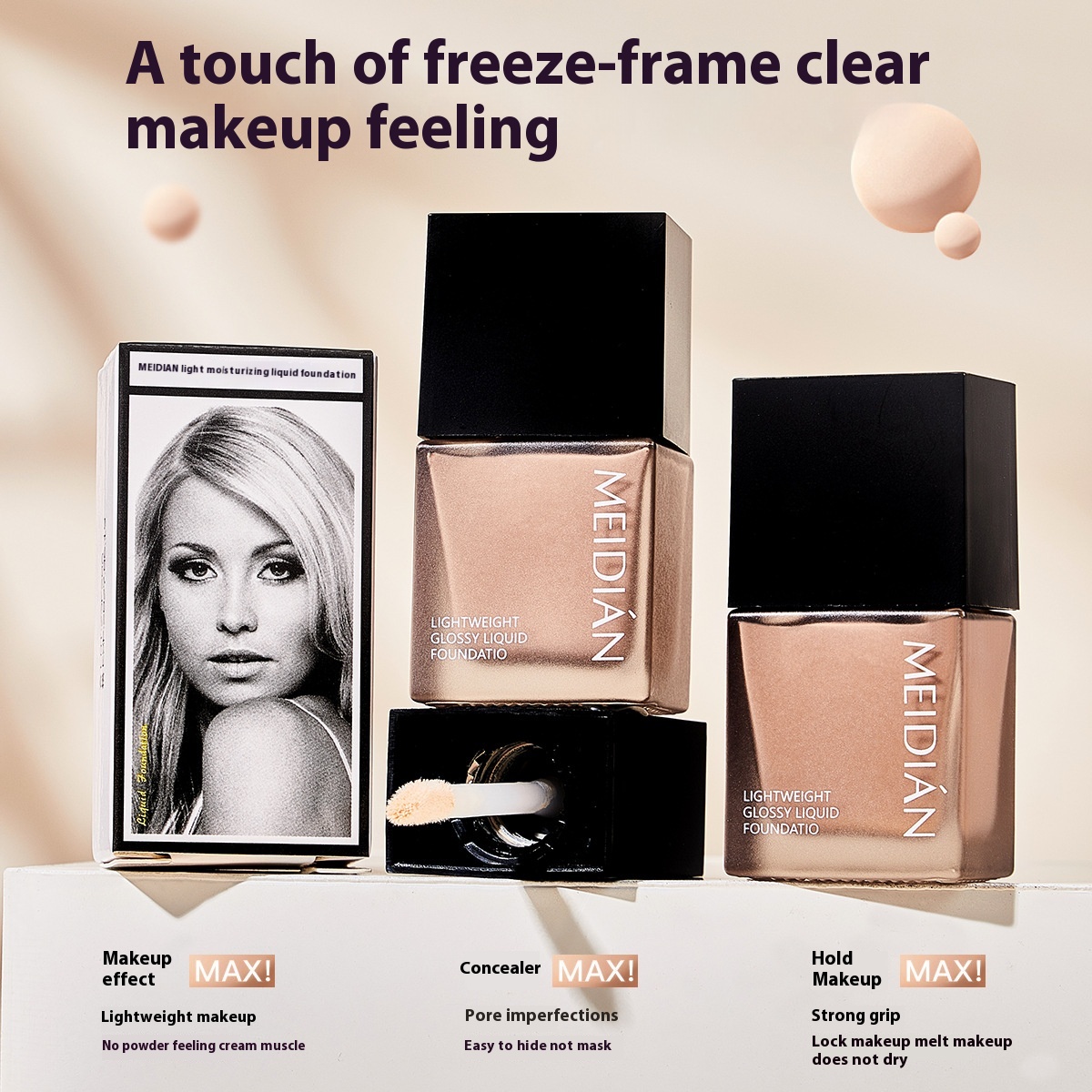 Light Moisturizing Liquid Foundation Lasting Concealer Matte Cream Skin Light Breathable Makeup Isolation Lasting Makeup Foundation