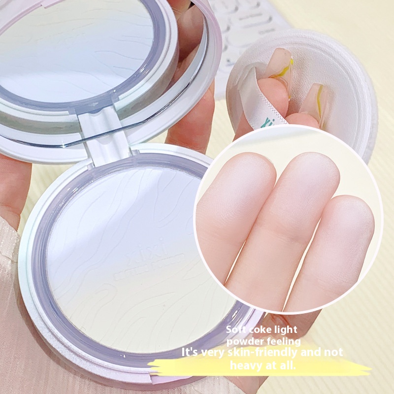 Makeup Xixi Rain Ink Cloud Neon Soft Focus Powder Cake Lasting Concealer Setting Powder Waterproof And Sweat-proof Non-makeup Honey Powder Cake