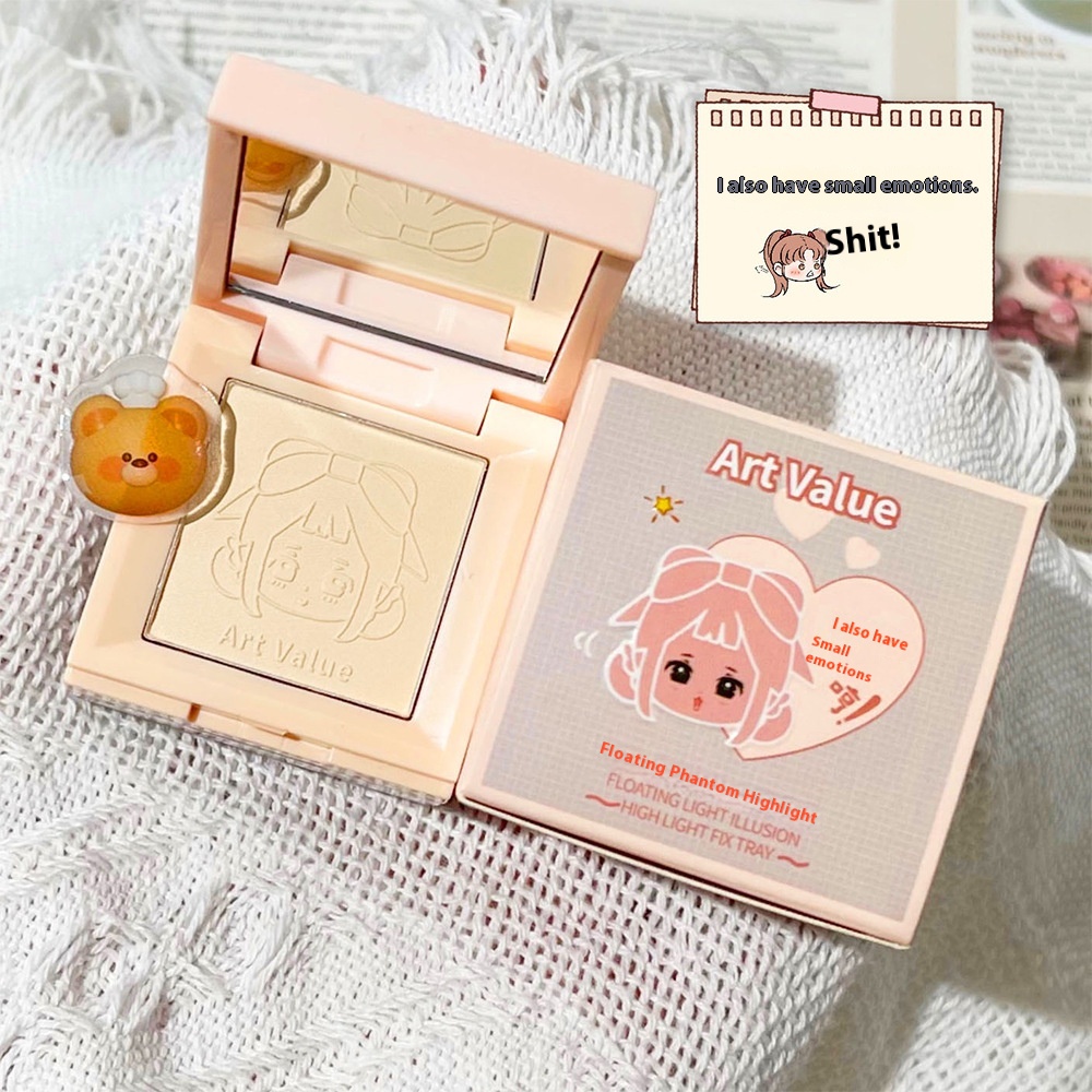 Emotional Girl Folding4-color Contour Shadow Highlight All-in-one Palette Creative Cute Student Style Highlight Contour Palette